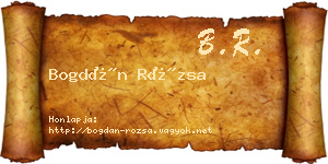 Bogdán Rózsa névjegykártya