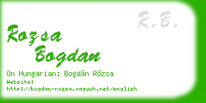 rozsa bogdan business card